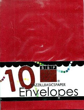 Bazzill A2 Envelopes Ruby Slipper