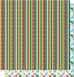 12x12 Double Sided Glitter-Candy Cane Stripes