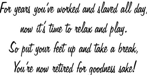 retirement rubber stamps