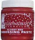 Glossy Red Embossing Paste