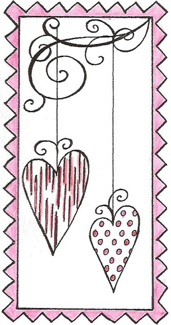 Two Hanging Hearts In Frame