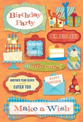 Cardstock Stickers-Blow Out The Candles
