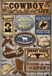 Cardstock Stickers Cowboy Life