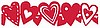 Heart Red-Felt Fushion Border