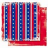 12x12 Double Sided Glitter-July 4th Stripes