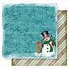 12x12 Double Sided Glitter Paper/Snowman & Snowflake