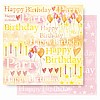 12x12 Glitter Paper/Happy Birthday Words