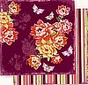 12x12 Double Sided Glitter Paper/Purple Chinese Peony