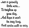 Just A Little Note/Get Well