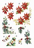 3D Decoupage Christmas Flowers