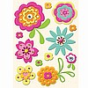 Berry Sweet Floral Felt Stickers