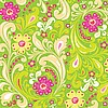 12x12 Green Floral Glitter Paper/Berry Sweet