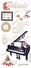 Embossed Music Stickers