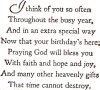 I Think Of You So Often/Birthday