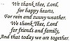 We Thank Thee Lord