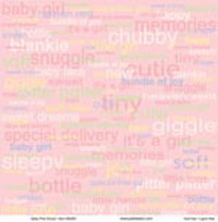12x12 Baby Girl Words