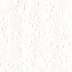 12x12 Embossed French Garden White