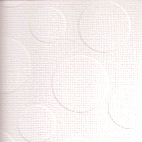 12x12 Embossed Polka Dot White