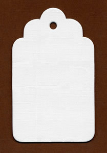 Bazzill Chipboard Tags Scalloped
