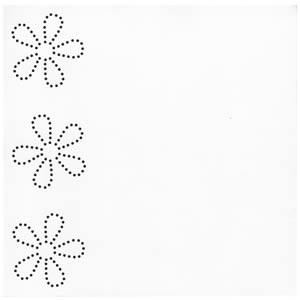 12x12 In Stitch'z Flowers Brilliant White