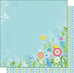 12x12 Double Sided Glitter Bella Blue Journal