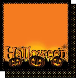 12x12 Double Sided Glitter-Halloween Words