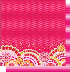 12x12 Double Sided Glitter-Sweetie Pie Strawberry Scallop