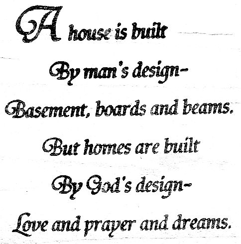 A House Is Built