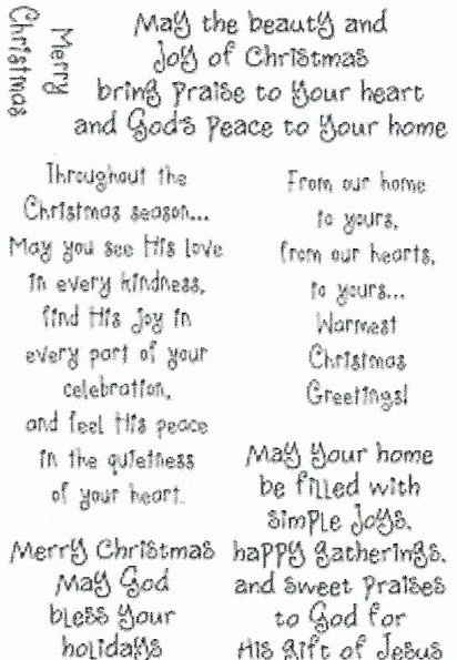 Christian Christmas Greeting/Cling