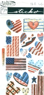 Patriotic Vellum Stickers