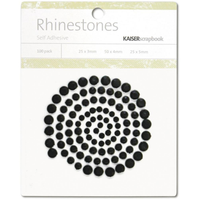 Black Adhesive Rhinestones