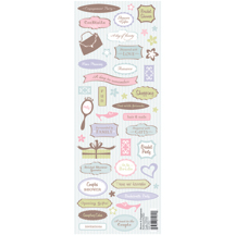 Shower and Engagment Embossed Stickers