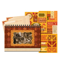 Fall Harvest Keepsake Recipe Flip Book Kit