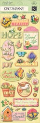 SW Spring Blossom Words Adhesive Chipboard