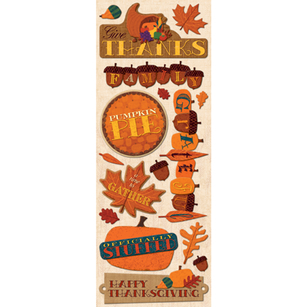 Thanksgiving Adhesive Chipboard