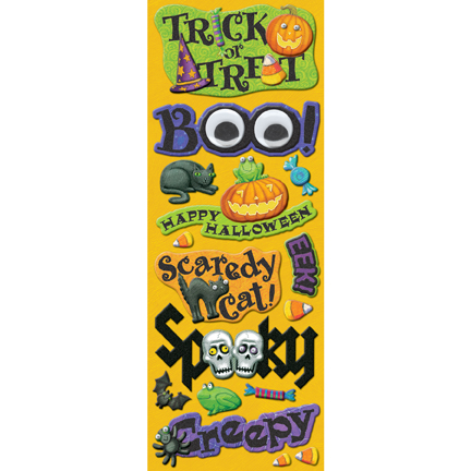 Halloween Adhesive Chipboard