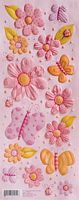 Young Girl Embossed Stickers
