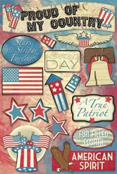 Stars & Stripes Forever Cardstock Stickers