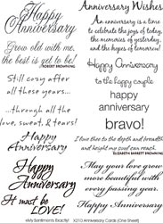 Anniversary Cards Rub Ons