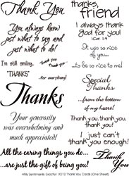 Thank You Cards Rub Ons