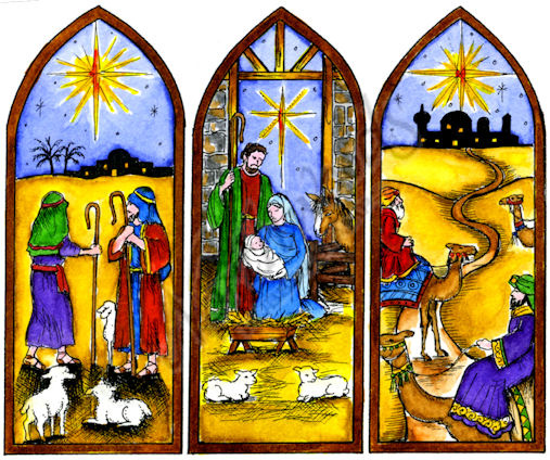 Three Panel Nativity