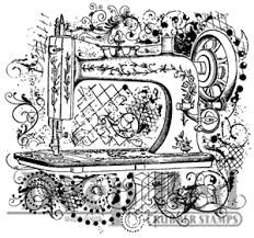 Sewing Machine Flourish/Cling Mounted