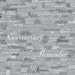 12x12 Silver Anniversary Words