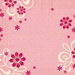 12x12 Flower-Frills & Flocked Paper