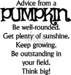 Advice From A Pumpkin