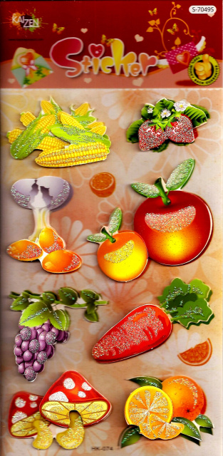 Fruit and Vegetables/3D Stickers