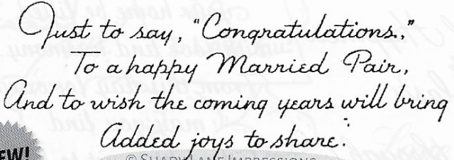 Just To Say Congratulations/Anniversery