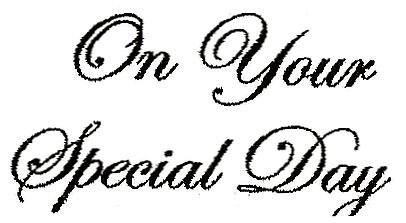 On Your Special Day