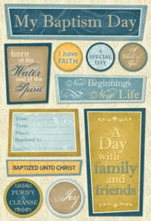 Baptism Day Cardstock Stickers