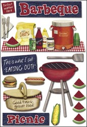 Barbeque Cardstock Stickers